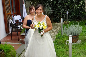 Aby on her wedding day