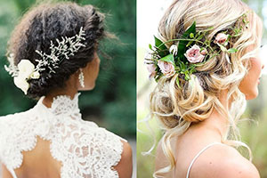 Two girls with wedding hair
