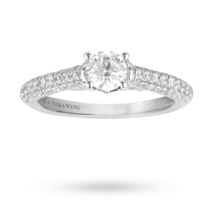 Vera Wang Love brilliant cut 0.95 total carat weight solitaire and diamond set shoulders ring in 18 carat white gold £4,000.00 ITEM CODE 37120011